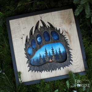 Łapa niedźwiedzia i ognisko - Bear paw and campfire 