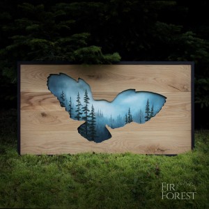 Sowa i mglisty las - Owl and misty forest